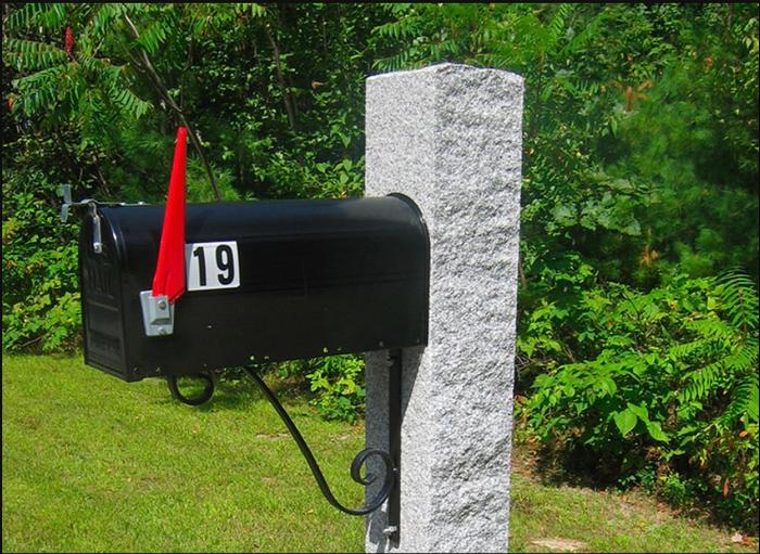 Granite Mailbox Post